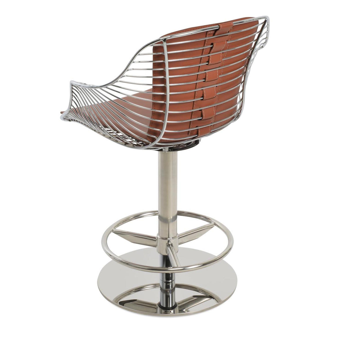 Zebra Full Piston Stool by SohoConcept, showing side view of zebra full piston stool.