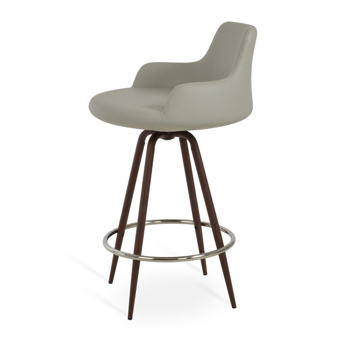 Dervish Max Swivel Stool by SohoConcept, showing side view of dervish max swivel stool.