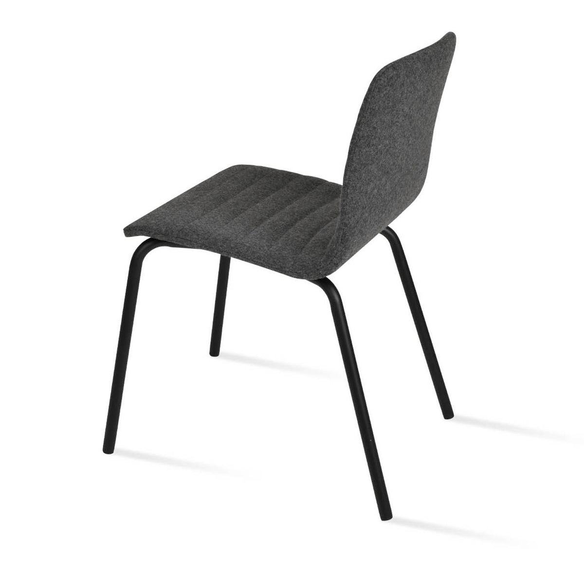 ISA Metal Tube Dining Chair by SohoConcept, showing side view of isa metal tube dining chair.
