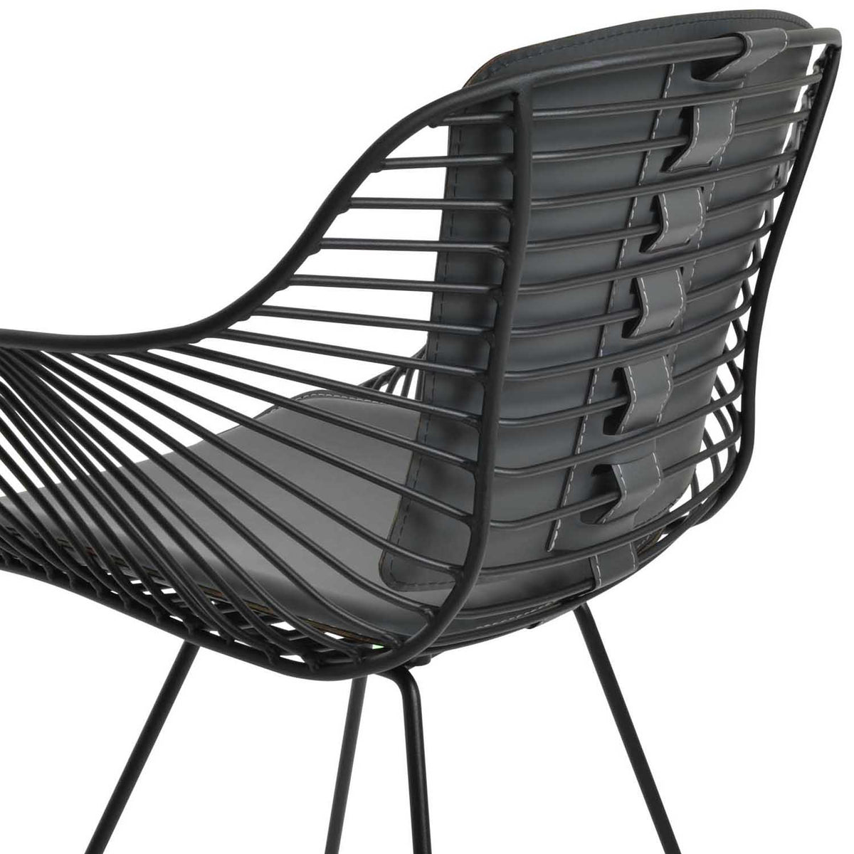 Zebra Wire Stool by SohoConcept, showing closeup view of zebra wire stool.