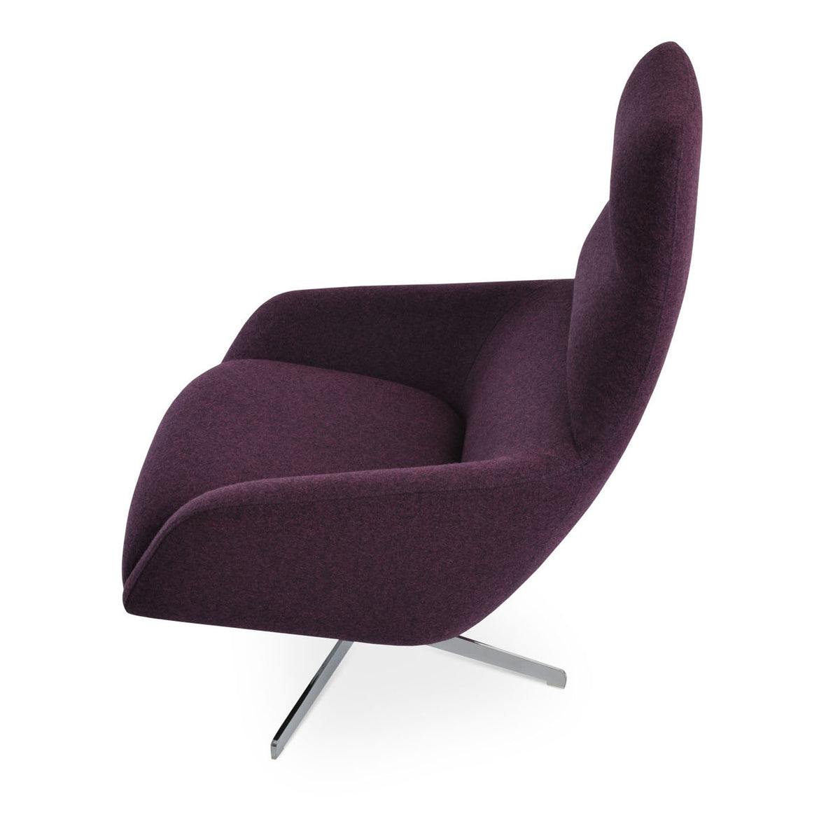 Barcelona 4 Star Armchair by SohoConcept, showing side view of barcelona 4 star armchair.
