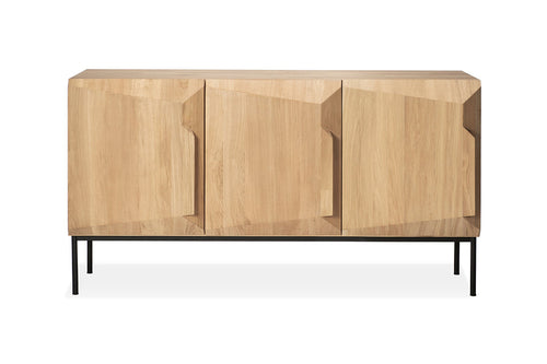 Stairs Sideboard by Ethnicraft, showing front view of stairs sideboard in oak wood/59