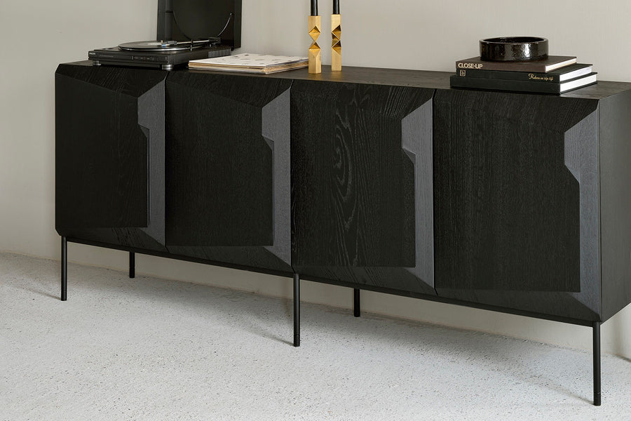 Stairs Sideboard by Ethnicraft, showing stairs sideboard in live shot.