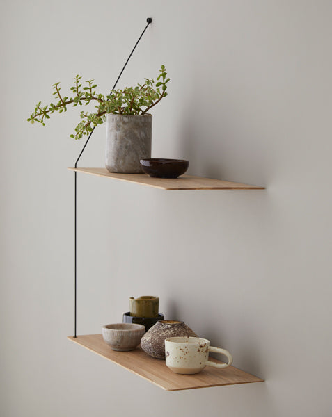 Stedge Shelf by Woud, showing stedge shelf in live shot.
