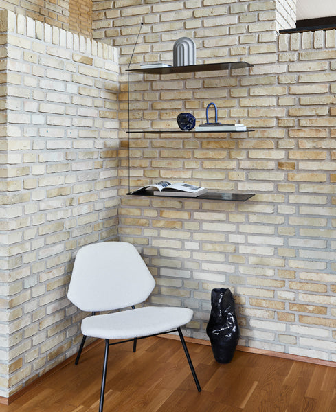 Stedge Shelf by Woud, showing stedge shelf in live shot.