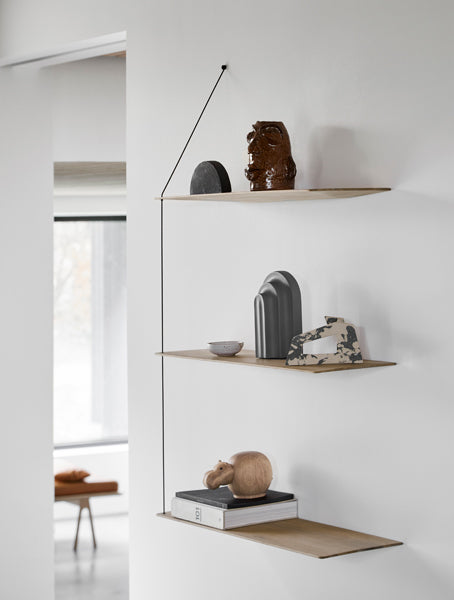 Stedge Shelf by Woud, showing stedge shelf in live shot.