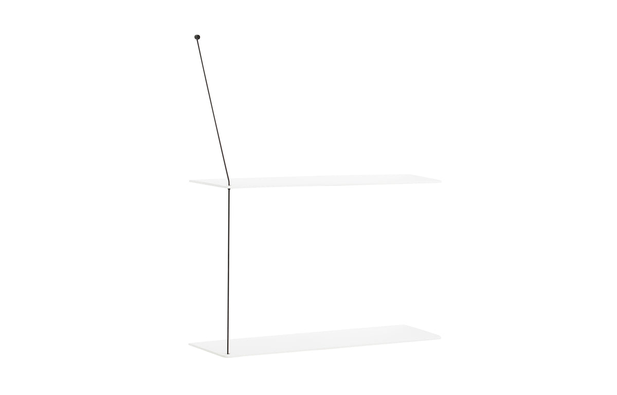Stedge Shelf by Woud - 24" x 9", White Painted Oak Wood.