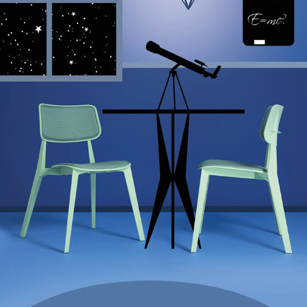 Stellar Chair by Toou, showing stellar chairs in live shot.