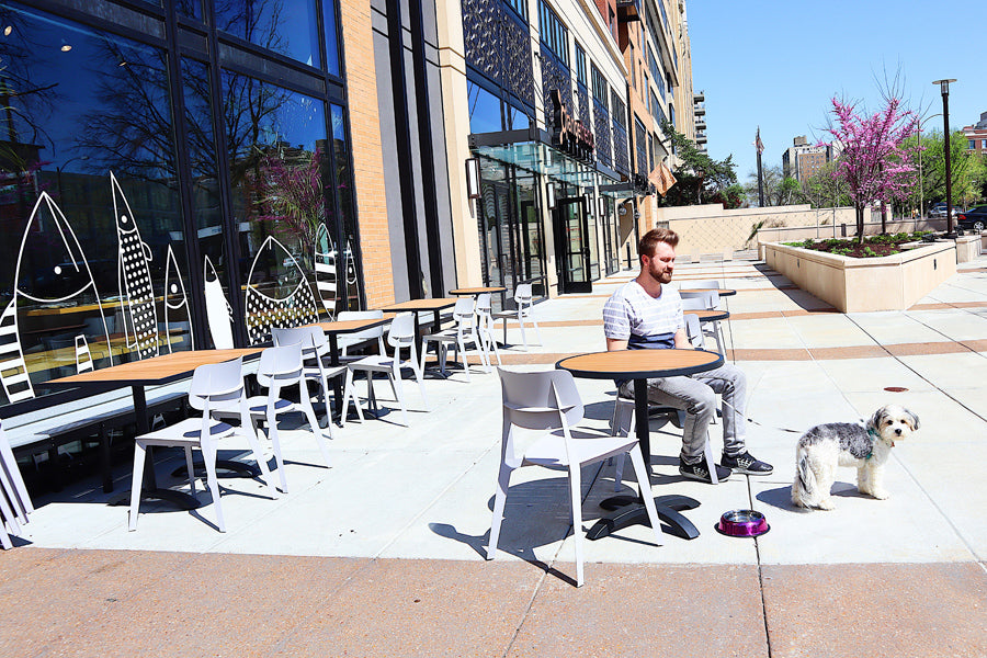 Stellar Chair by Toou, showing stellar chairs in live shot.