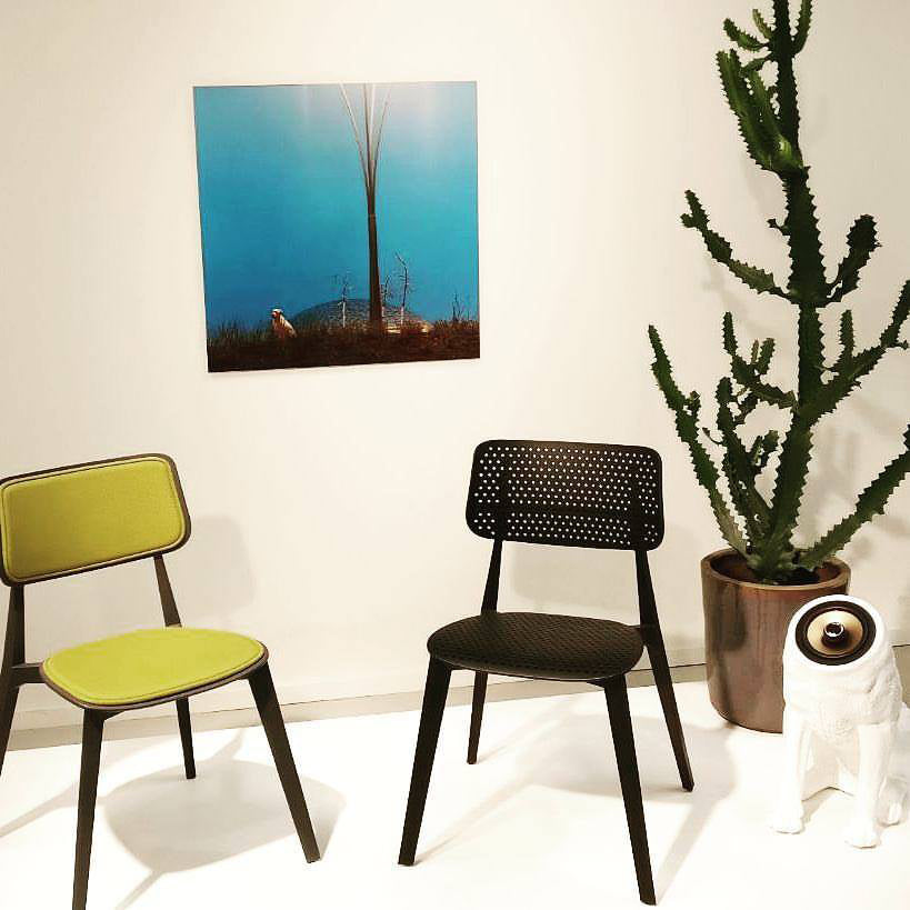 Stellar Upholstered Chair by Toou, showing stellar upholstered chairs in live shot.