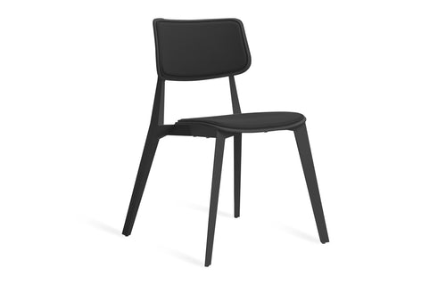 Stellar Upholstered Chair by Toou - Black with Anthracite Pads.