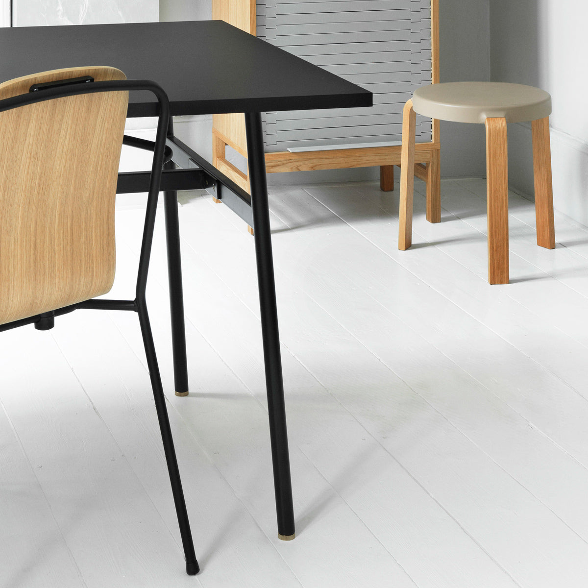 Studio Armchair by Normann Copenhagen, showing closeup view of studio armchair in live shot.