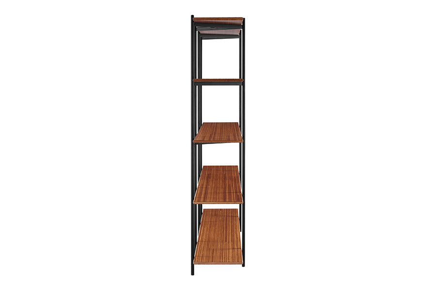 Studio Line Metal Shelf by Greenington, showing side view of studio line metal shelf in amber.