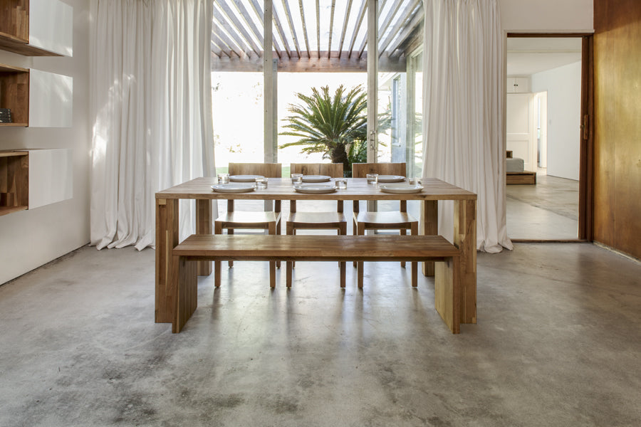 LAX Dining Bench by MASHstudios, live shoot of the bench.