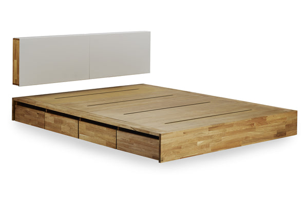 LAX Storage Platform Bed by MASHstudios - Lax Storage Platform + Headboard - Queen