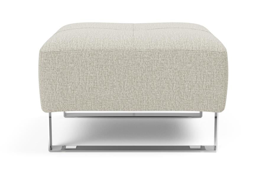 Supremax/Cassius D.E.L. Ottoman by Innovation, showing side view of supremax/cassius d.e.l. ottoman in 527 mixed dance natural.