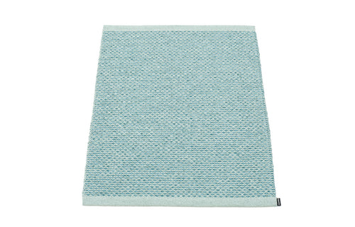 Svea Metallic Azurblue & Pale Turquoise Runner Rug by Pappelina - 24
