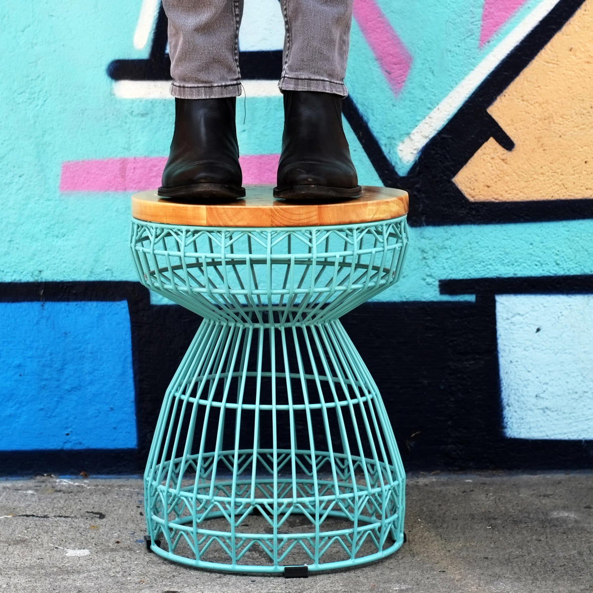 Sweet Stool by Bend, showing sweet stool in live shot.