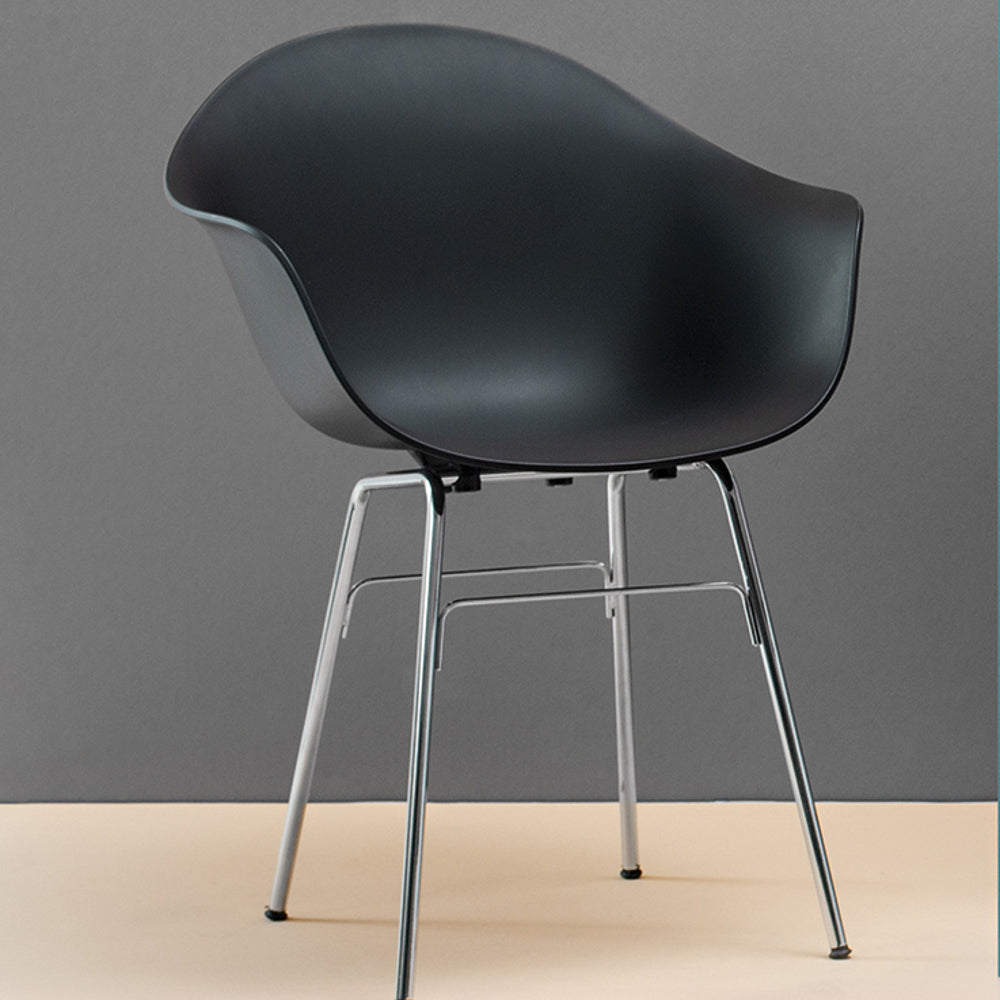 TA Arm Chair Er Chrome Base by Toou, showing ta arm chair er chrome base in live shot.