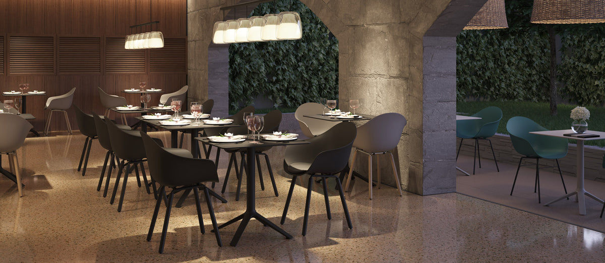 TA Arm Chair Yi Natural Oak Base by Toou, showing ta arm chairs yi natural oak base in live shot.