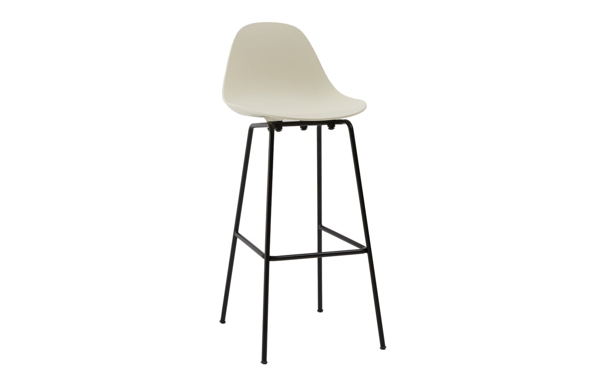 TA Counter Stool Black Base by Toou - Cream Seat, No Seat Pad.