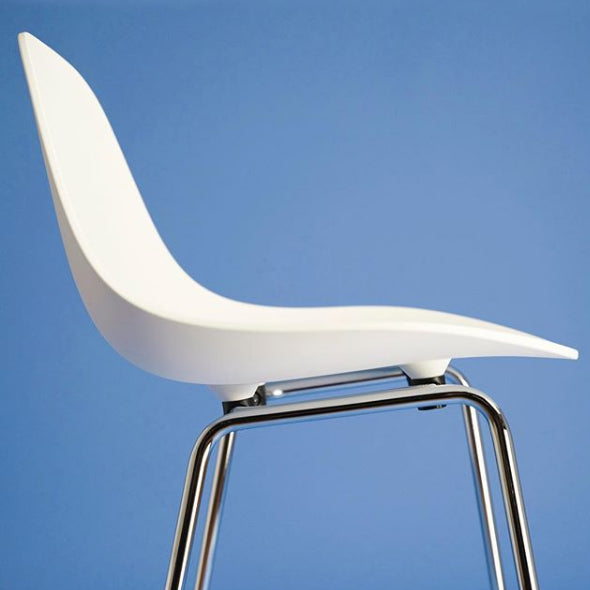 TA Counter Stool Chrome Base by Toou, showing closeup view of ta counter stool chrome base in live shot.
