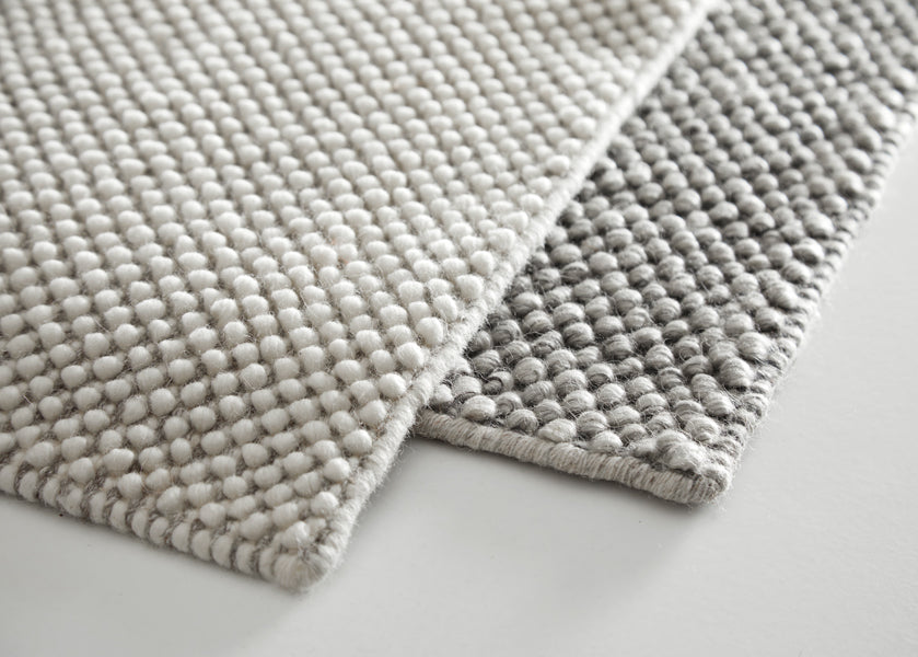 Tact Rug by Woud, showing closeup view of tact rugs in live shot.