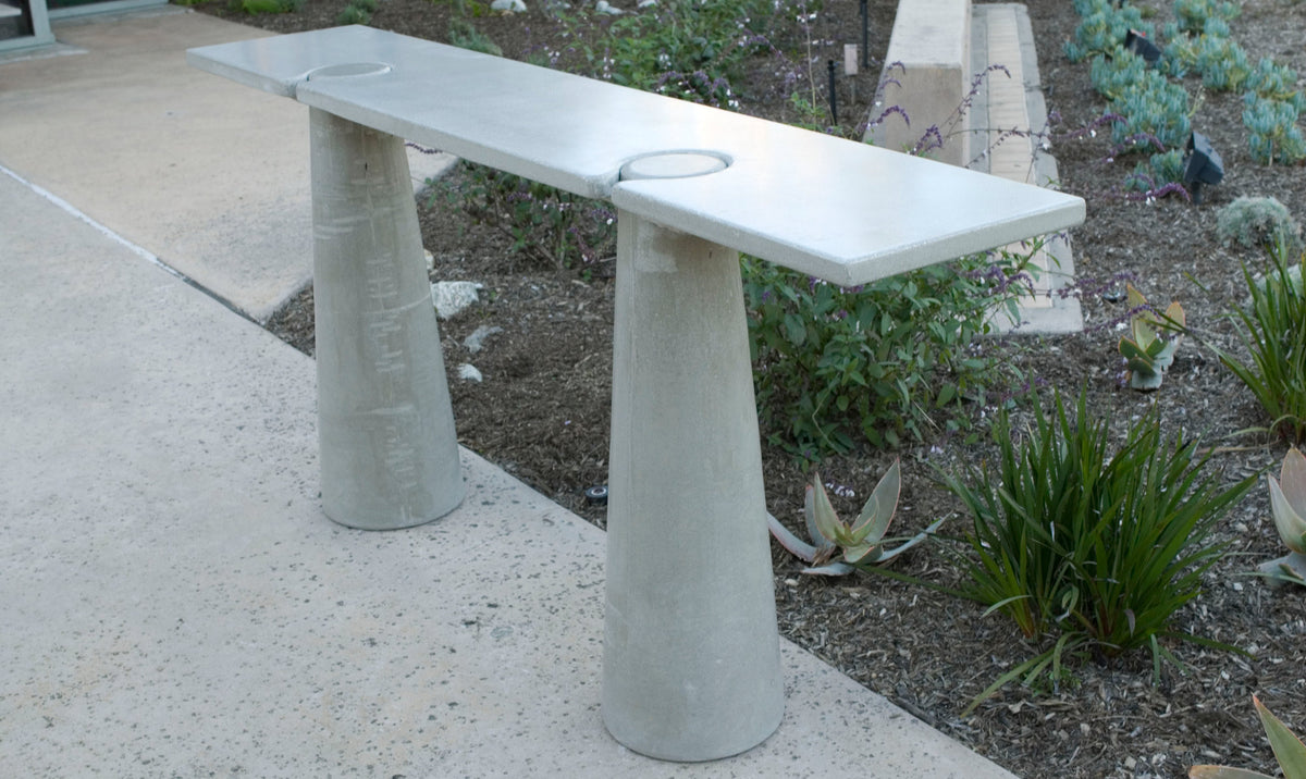 James De Wulf Tall Locking Console Table by De Wulf, showing tall locking console table in live shot.