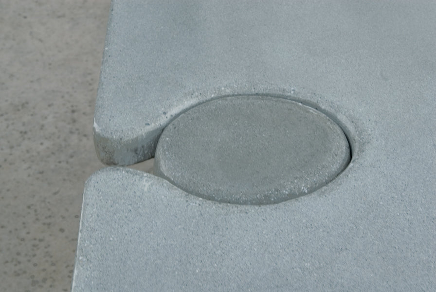 James DeWulf Tall Locking Console Table by DeWulf, closeup of the table top.