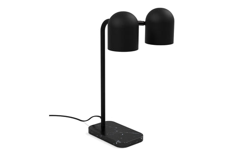 Tandem Table Lamp by Gus Modern - Black Powder Coated Finish/Nero Marble.