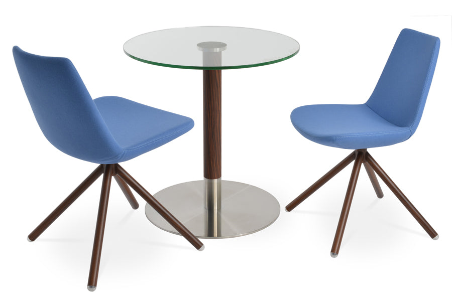 Tango Dining Table by SohoConcept, showing tango dining table with chairs.