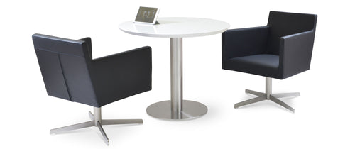 Tango Lounge Table by SohoConcept, showing tango lounge table with chairs.