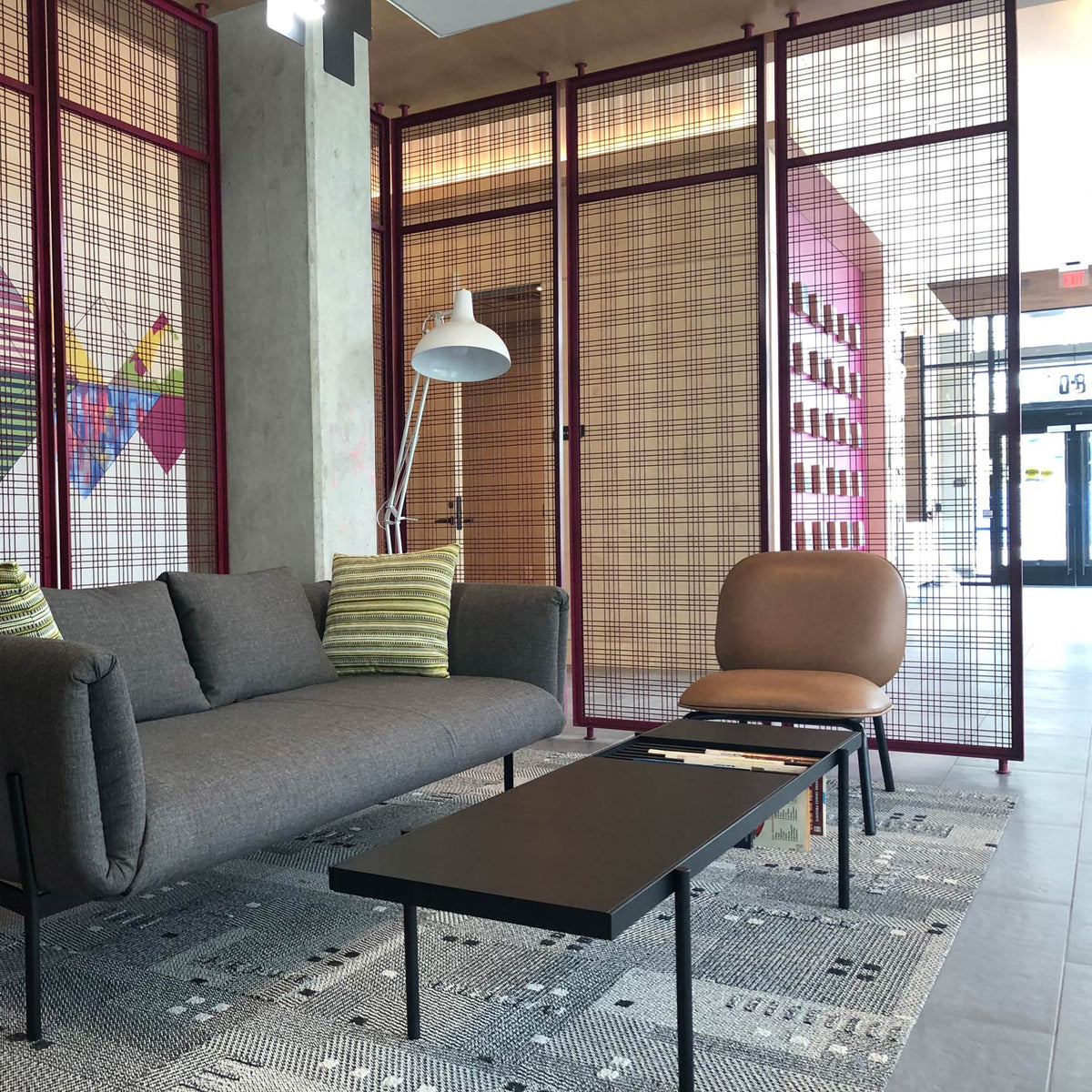Tasca Lounge Chair w/ Pillow by Toou, showing tasca lounge chair w/ pillow in live shot.