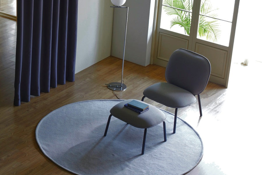 Tasca Lounge Chair w/ Pillow by Toou, showing tasca lounge chair w/ pillow in live shot.