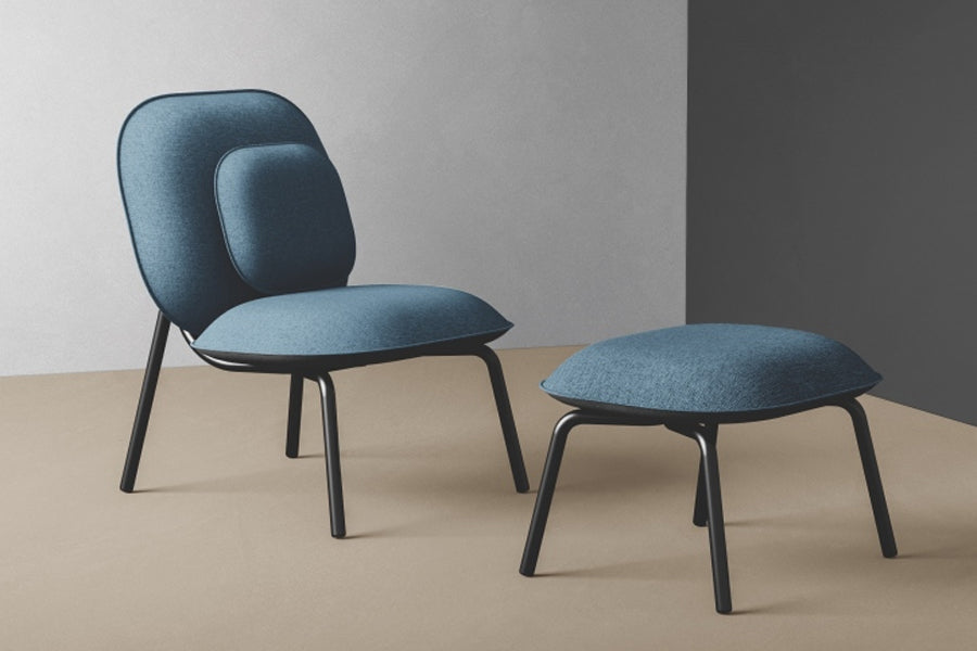 Tasca Lounge Chair w/ Pillow by Toou, showing tasca lounge chair w/ pillow in live shot.