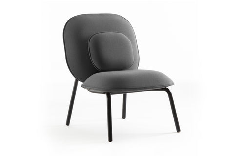 Tasca Lounge Chair w/ Pillow by Toou - Anthracite Gabriel Fabric.