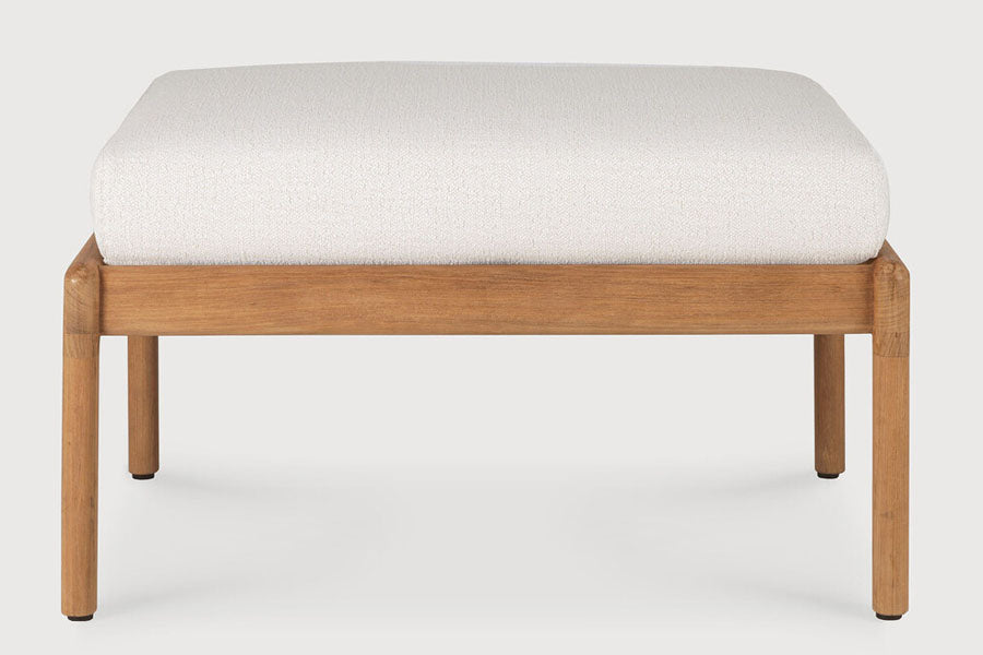 Jack Outdoor Footstool by Ethnicraft, showing front view of footstool.