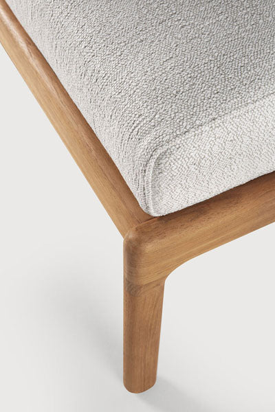 Jack Outdoor Footstool by Ethnicraft, showing closeup view of footstool.