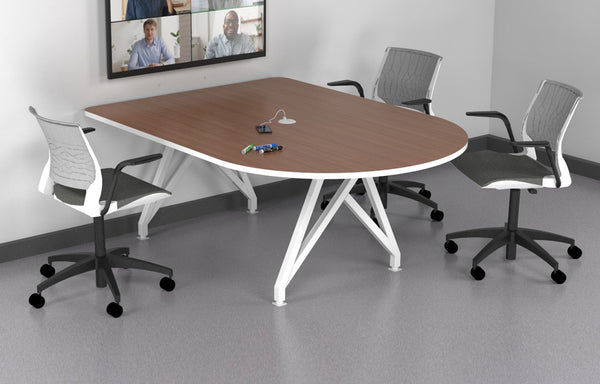 Tele Meet Conference Table by Scale 1:1 - Cafe Latte with White Edge.