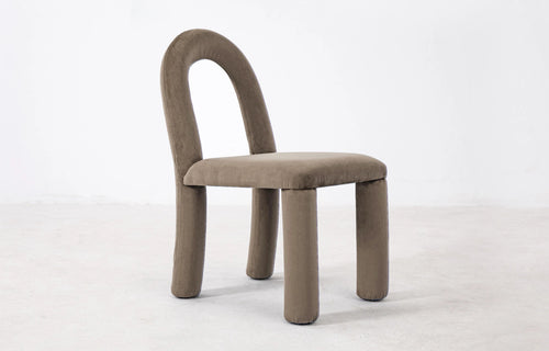 Temi Dining/Side Chair by Sun at Six - Taupe Fabric.