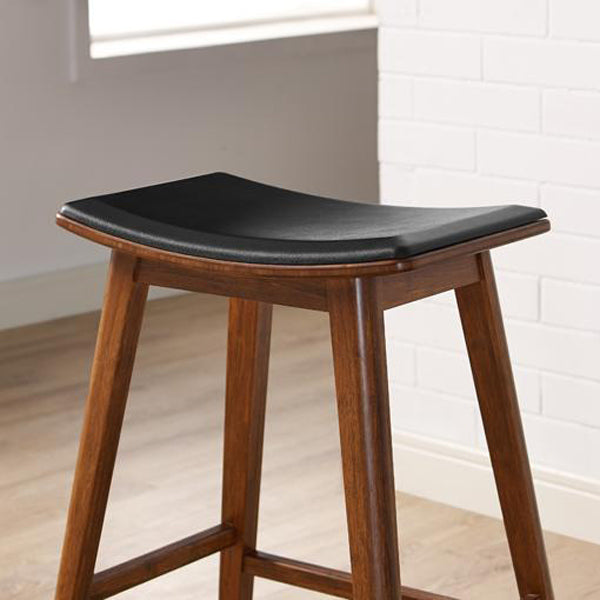 Terra Counter Stool by Greenington, showing closeup view of terra counter stool in live shot.