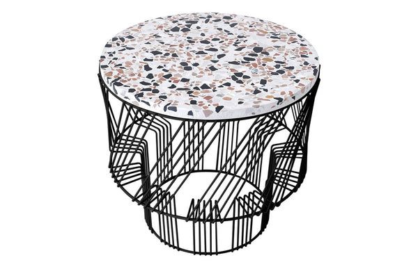 Terrazzo Side Table by Bend - Black