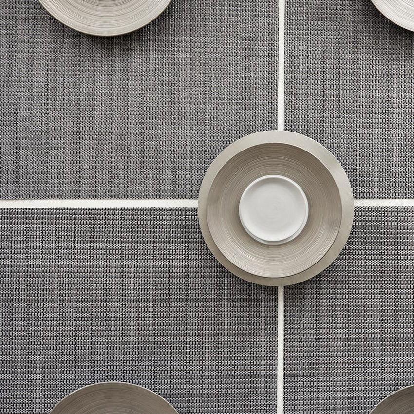 Thatch Tabletop by Chilewich, showing closeup view of thatch tabletops in live shot.