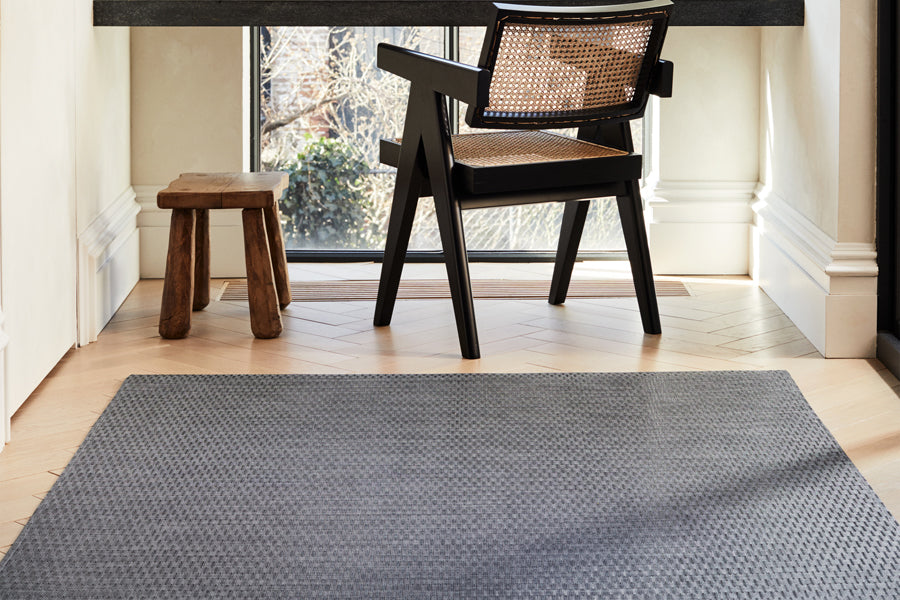 Thatch Woven Floor Mat by Chilewich, showing thatch woven floor mat in live shot.