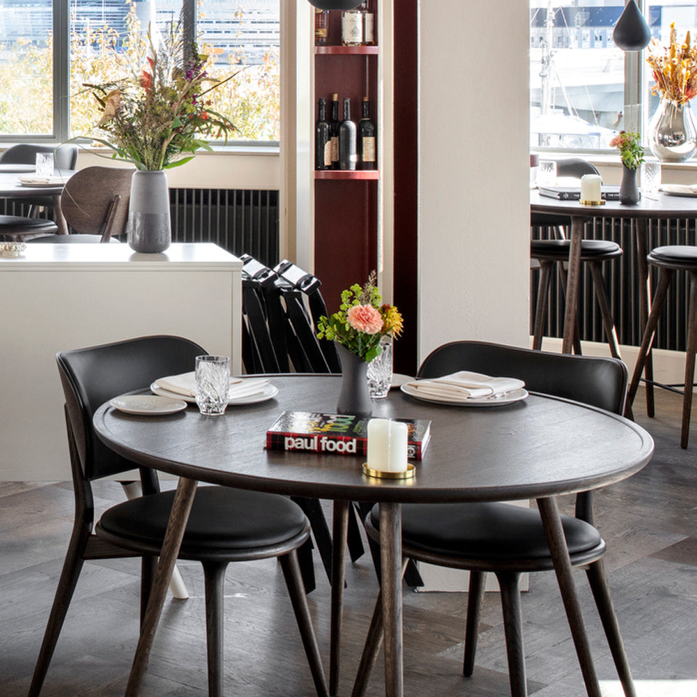 The Dining Chair by Mater, showing the dining chairs with tables in live shot.
