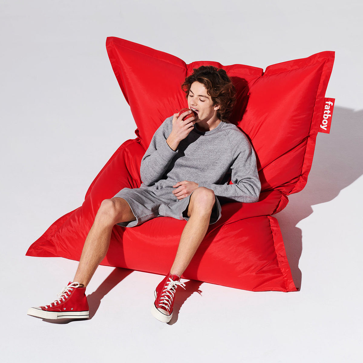 The Original Bean Bag by Fatboy, showing the original bean bag in live shot.