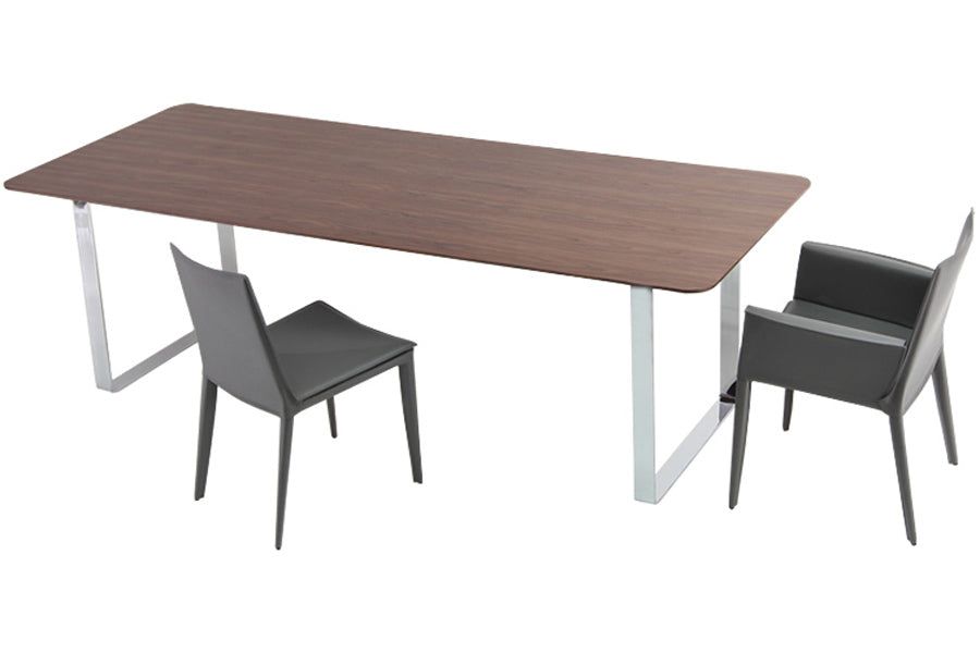 Tiffany Armchair by sohoConcept, showing top view of the chair with table.