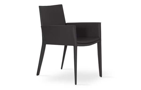 Tiffany Armchair by SohoConcept - Black Bonded Leather.