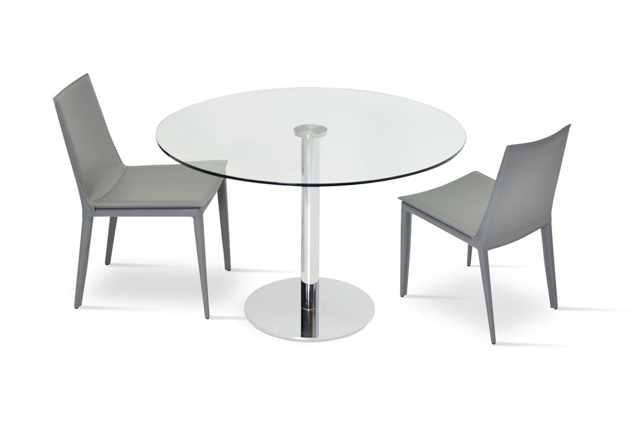 Tiffany Chair by sohoConcept, showing angle view of the chair with table.