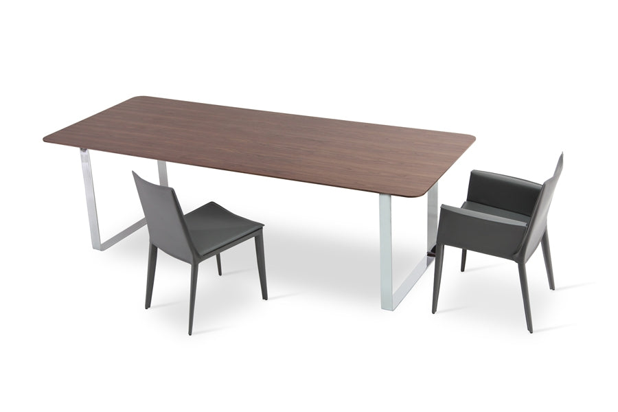 Tiffany Chair by sohoConcept, showing angle view of the chair with table.